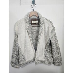 Saturday Sunday Anthropologie Sherpa Fleece Marled Knit Open Cardigan Jacket S